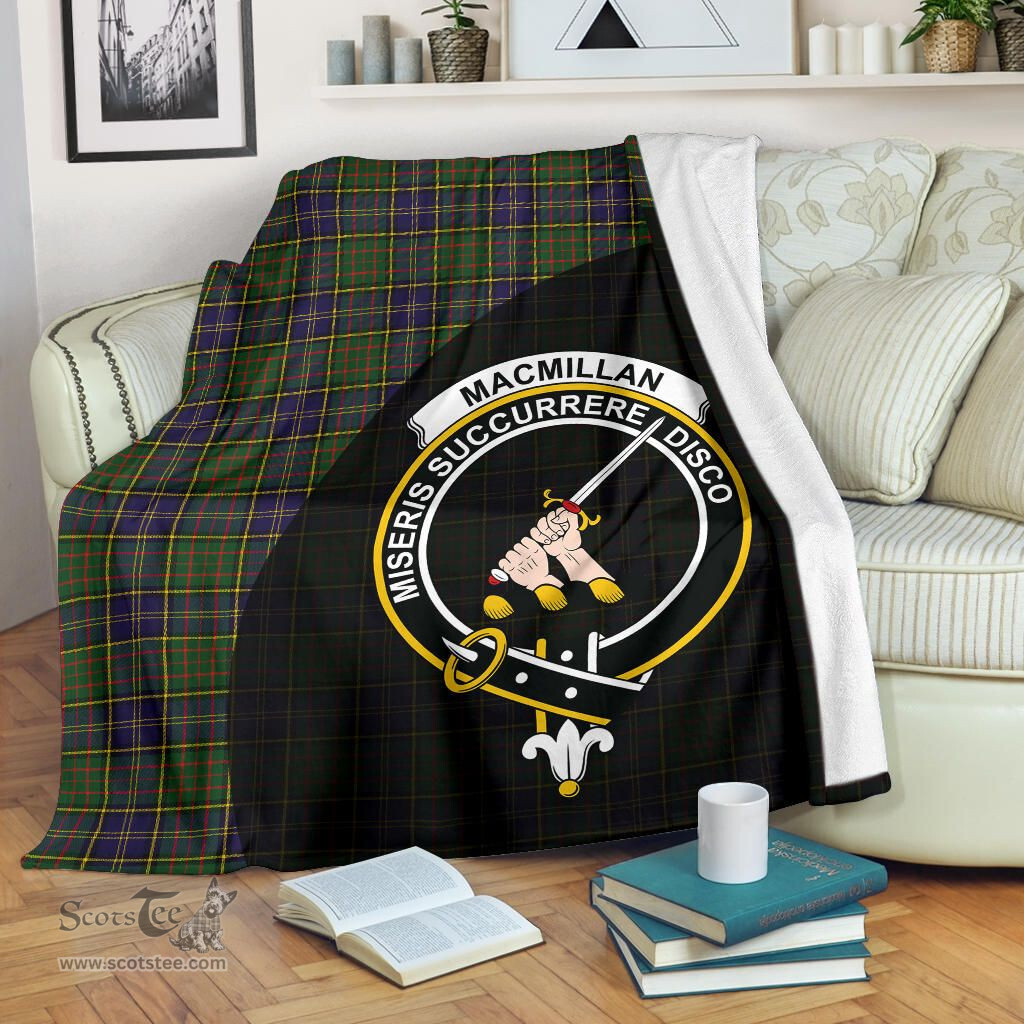 Scottish MacMillan Hunting Modern Clan Tartan Blanket - Wave Style Scottish Plaid Tartan Plaid