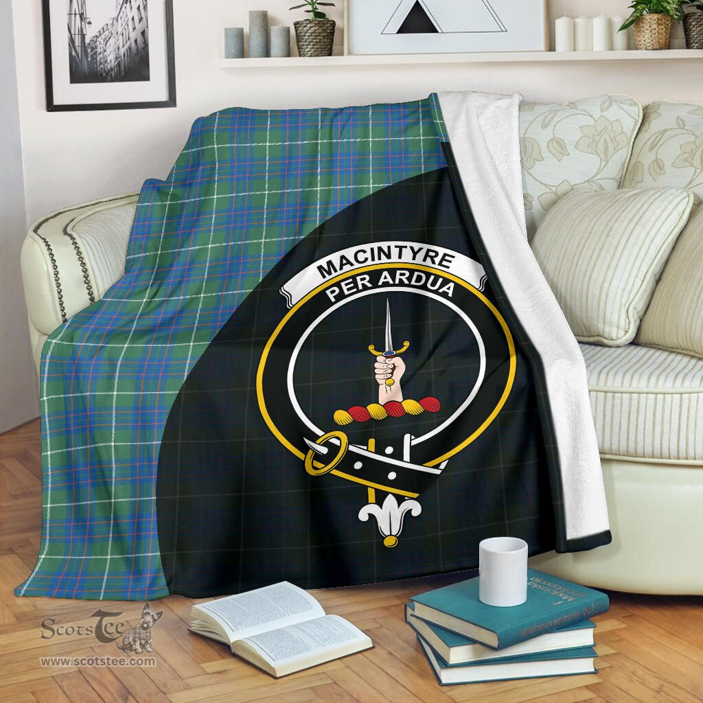 Scottish MacIntyre Hunting Ancient Clan Tartan Blanket - Wave Style Scottish Plaid Tartan Plaid