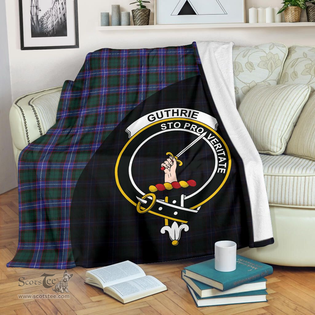 Scottish Guthrie Modern Clan Tartan Blanket - Wave Style Scottish Plaid Tartan Plaid