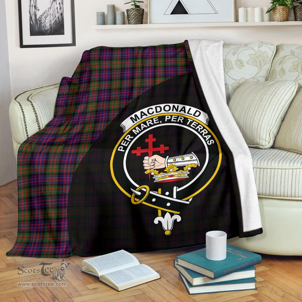 Scottish MacDonald Modern Clan Tartan Blanket - Wave Style Scottish Plaid Tartan Plaid