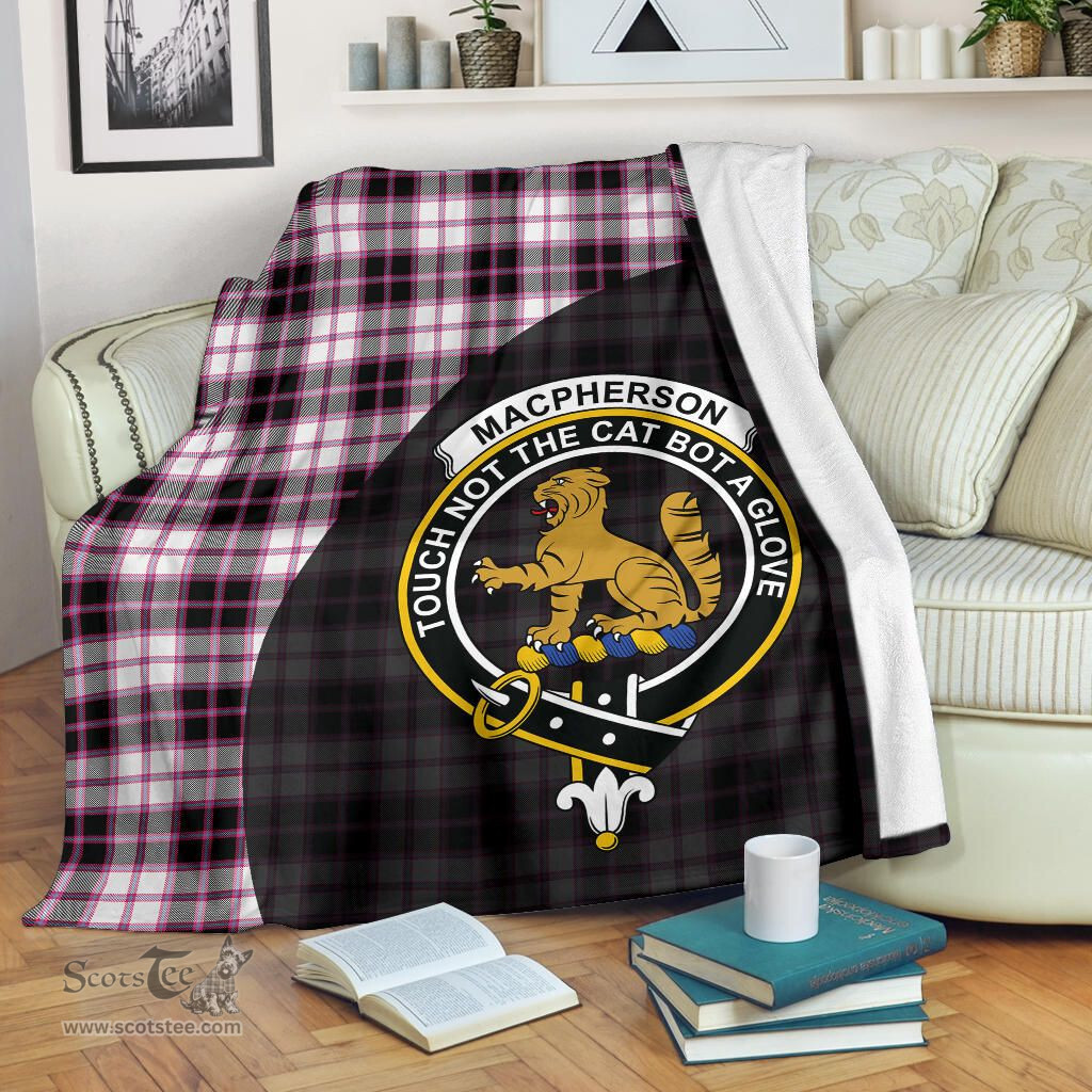 Scottish MacPherson Hunting Modern Clan Tartan Blanket - Wave Style Scottish Plaid Tartan Plaid