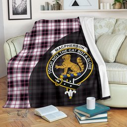 Scottish MacPherson Hunting Modern Clan Tartan Blanket - Wave Style Scottish Plaid Tartan Plaid