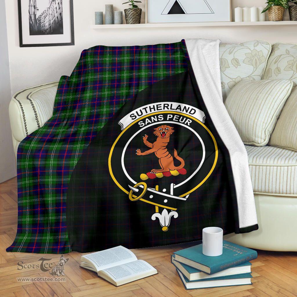 Scottish Sutherland Modern Clan Tartan Blanket - Wave Style Scottish Plaid Tartan Plaid