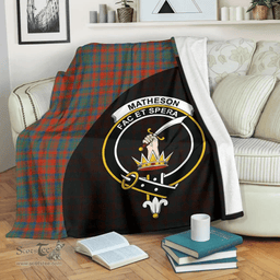 Scottish Matheson Ancient Clan Tartan Blanket - Wave Style Scottish Plaid Tartan Plaid