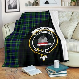 Scottish MacNeil of Colonsay Modern Clan Tartan Blanket - Wave Style Scottish Plaid Tartan Plaid