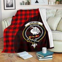 Scottish Wemyss Modern Clan Tartan Blanket - Wave Style Scottish Plaid Tartan Plaid
