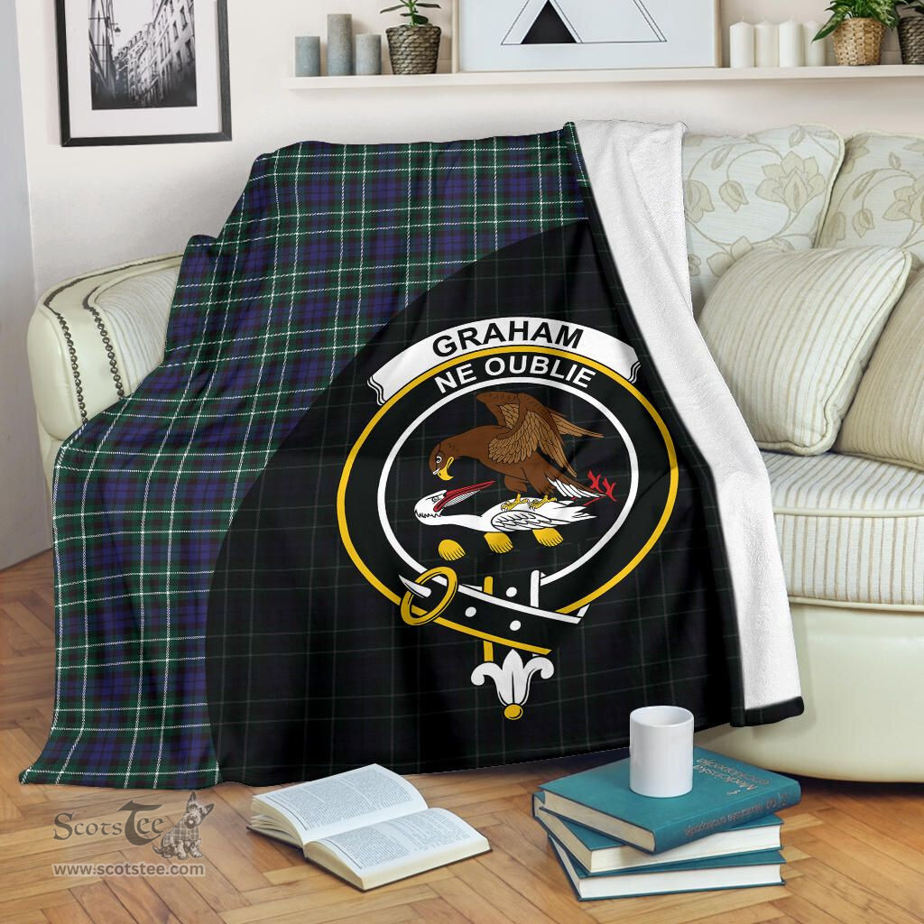 Scottish Graham of Montrose Modern Clan Tartan Blanket - Wave Style Scottish Plaid Tartan Plaid