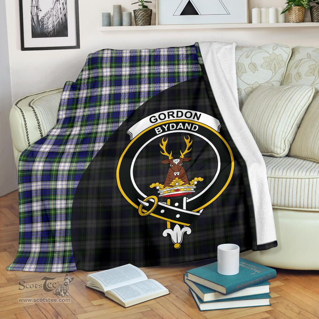 Scottish Gordon Dress Modern Clan Tartan Blanket - Wave Style Scottish Plaid Tartan Plaid