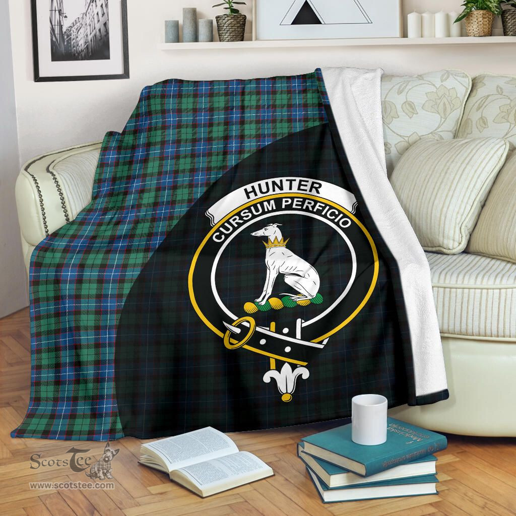 Scottish Hunter Ancient Clan Tartan Blanket - Wave Style Scottish Plaid Tartan Plaid