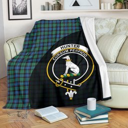 Scottish Hunter Ancient Clan Tartan Blanket - Wave Style Scottish Plaid Tartan Plaid