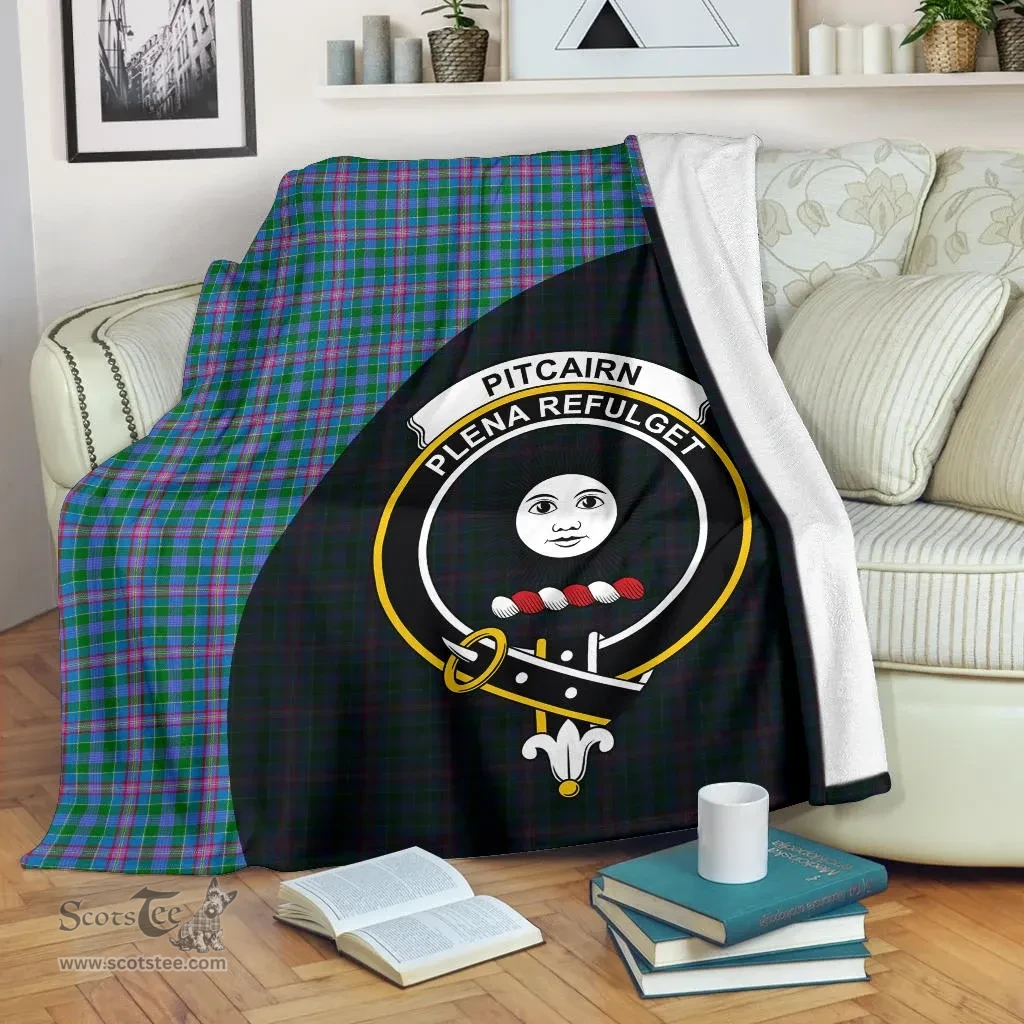 Scottish Pitcairn Hunting Clan Tartan Blanket - Wave Style Scottish Plaid Tartan Plaid