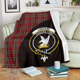 Scottish Lindsay Weathered Clan Tartan Blanket - Wave Style Scottish Plaid Tartan Plaid