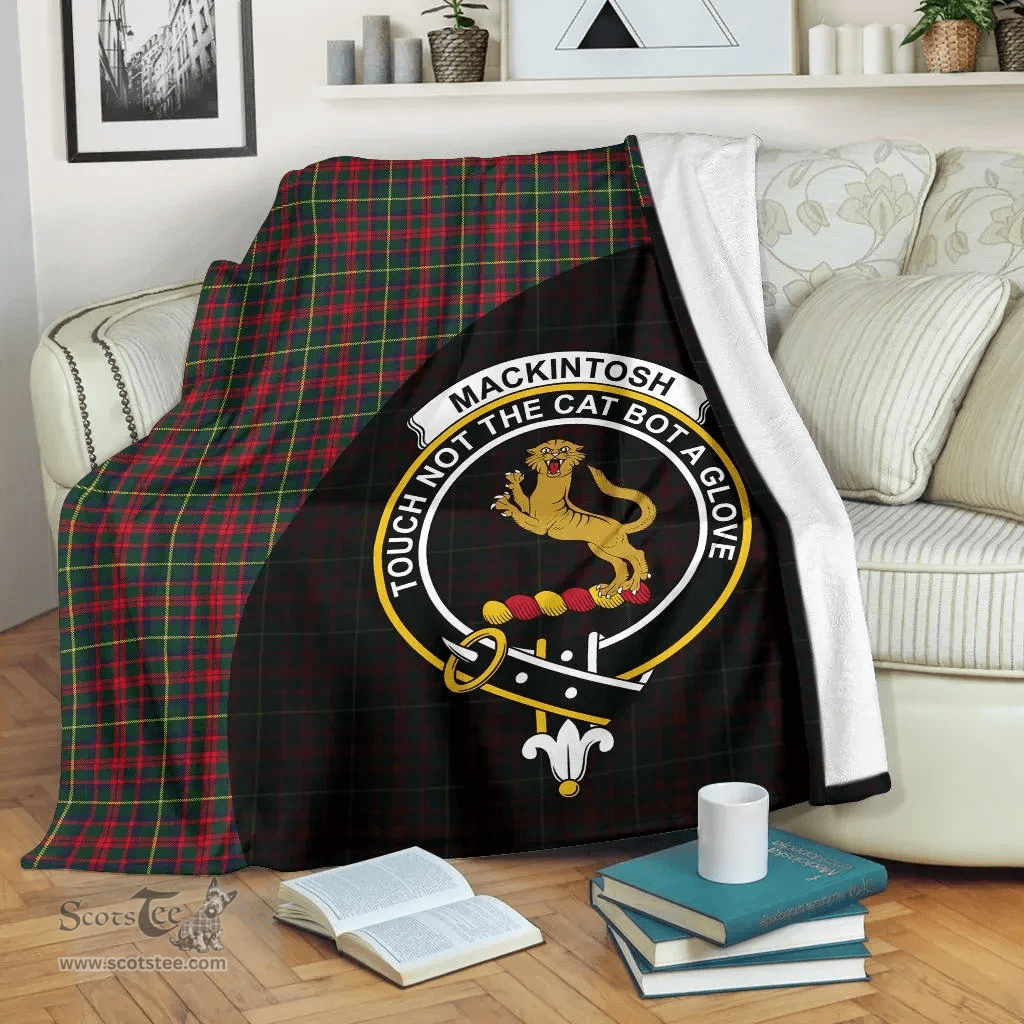 Scottish MacKintosh Hunting Modern Clan Tartan Blanket - Wave Style Scottish Plaid Tartan Plaid