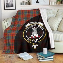 Scottish MacLean of Duart Ancient Clan Tartan Blanket - Wave Style Scottish Plaid Tartan Plaid