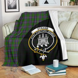 Scottish Strange of Balkaskie Clan Tartan Blanket - Wave Style Scottish Plaid Tartan Plaid