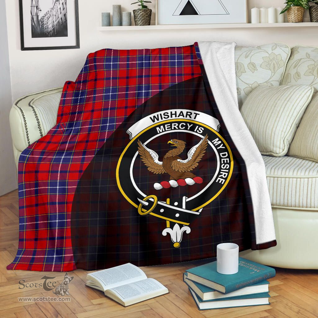 Scottish Wishart Dress Clan Tartan Blanket - Wave Style Scottish Plaid Tartan Plaid