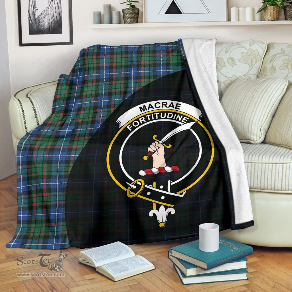 Scottish MacRae Hunting Ancient Clan Tartan Blanket - Wave Style Scottish Plaid Tartan Plaid