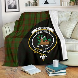Scottish Maxwell Hunting Clan Tartan Blanket - Wave Style Scottish Plaid Tartan Plaid