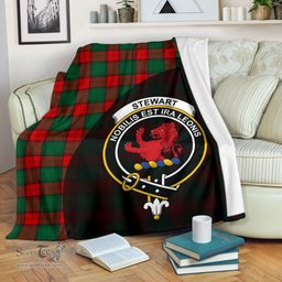 Scottish Stewart Atholl Modern Clan Tartan Blanket - Wave Style Scottish Plaid Tartan Plaid