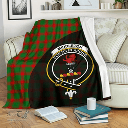 Scottish Middleton Modern Clan Tartan Blanket - Wave Style Scottish Plaid Tartan Plaid