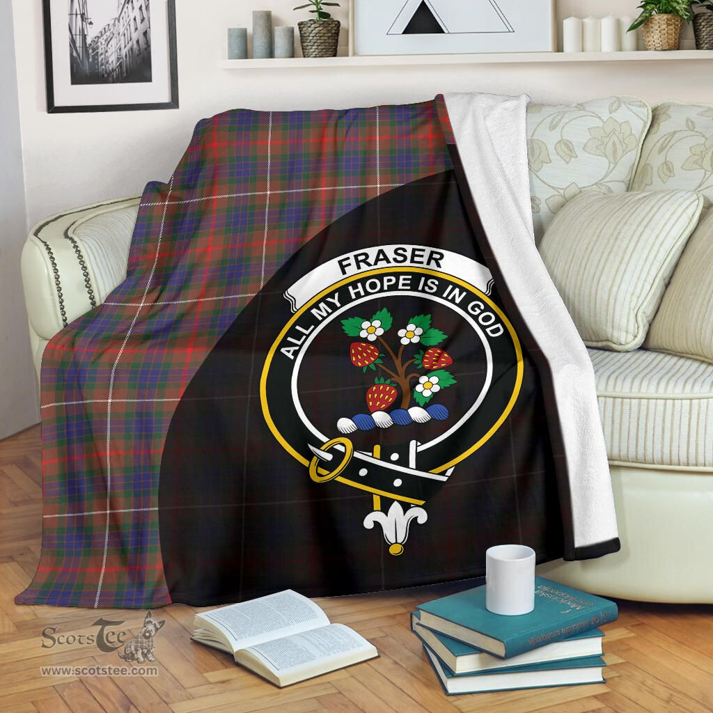 Scottish Fraser Hunting Modern Clan Tartan Blanket - Wave Style Scottish Plaid Tartan Plaid