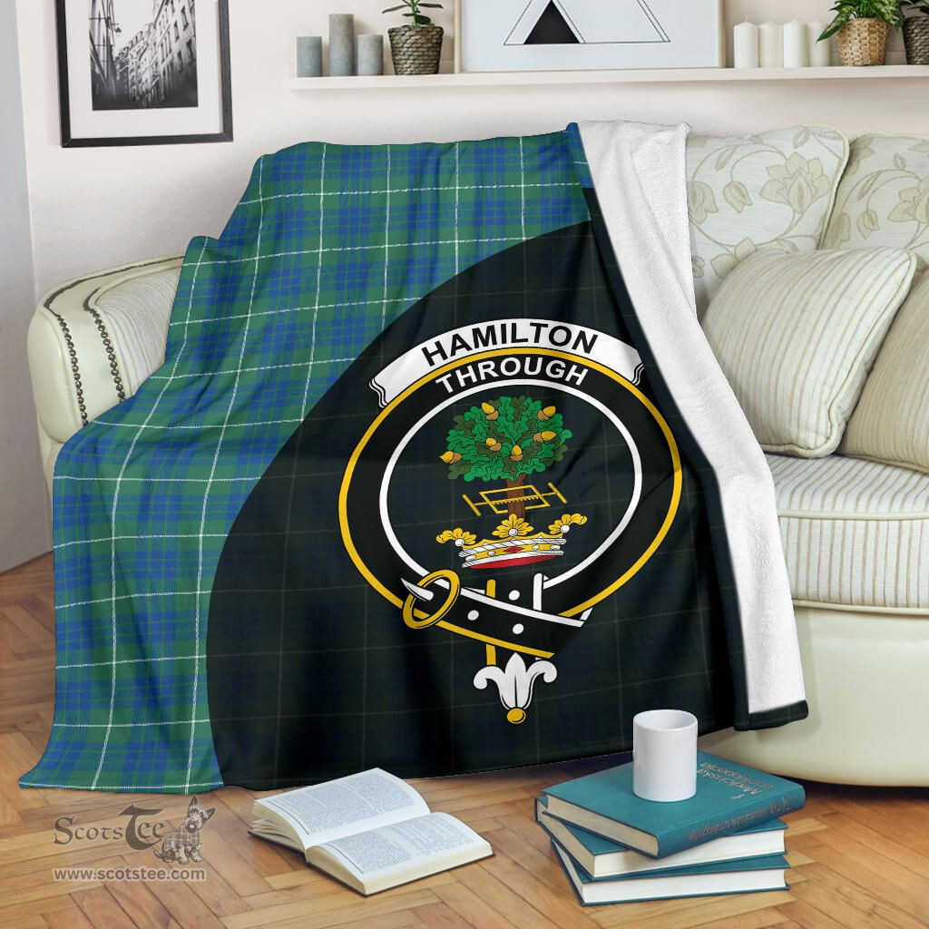 Scottish Hamilton Hunting Ancient Clan Tartan Blanket - Wave Style Scottish Plaid Tartan Plaid