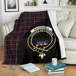 Scottish MacDonnell of Glengarry Modern Clan Tartan Blanket - Wave Style Scottish Plaid Tartan Plaid