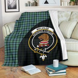 Scottish Melville Clan Tartan Blanket - Wave Style Scottish Plaid Tartan Plaid