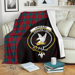 Scottish Lindsay Modern Clan Tartan Blanket - Wave Style Scottish Plaid Tartan Plaid