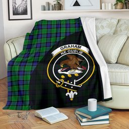 Scottish Graham of Menteith Modern Clan Tartan Blanket - Wave Style Scottish Plaid Tartan Plaid