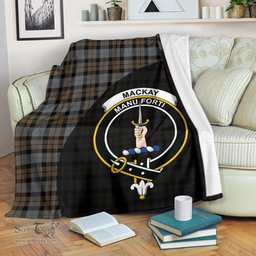 Scottish MacKay Weathered Clan Tartan Blanket - Wave Style Scottish Plaid Tartan Plaid