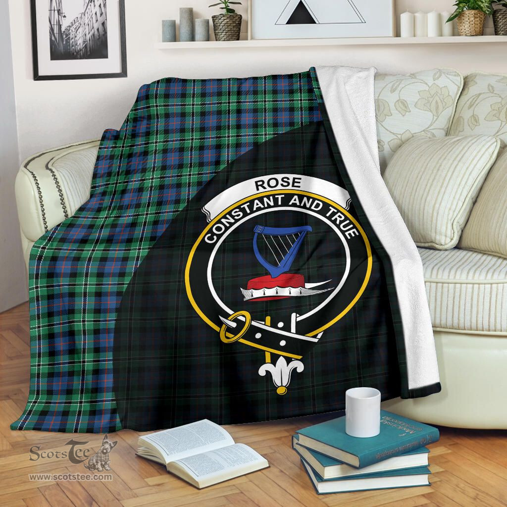 Scottish Rose Hunting Ancient Clan Tartan Blanket - Wave Style Scottish Plaid Tartan Plaid