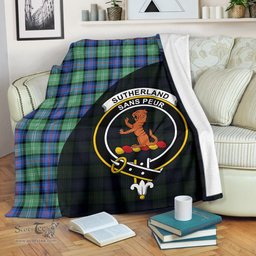 Scottish Sutherland Old Ancient Clan Tartan Blanket - Wave Style Scottish Plaid Tartan Plaid