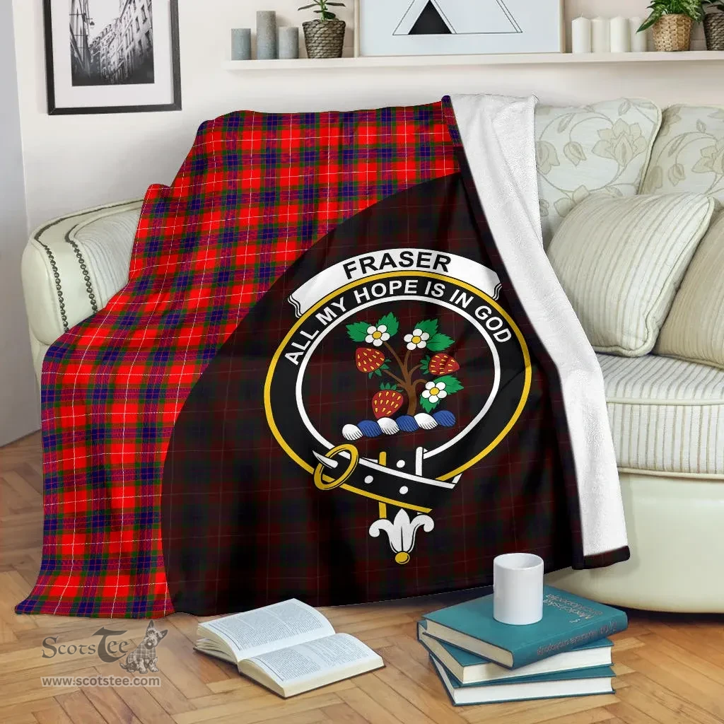 Scottish Fraser Modern Clan Tartan Blanket - Wave Style Scottish Plaid Tartan Plaid