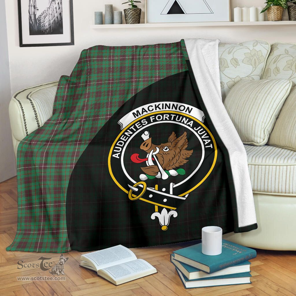 Scottish MacKinnon Hunting Ancient Clan Tartan Blanket - Wave Style Scottish Plaid Tartan Plaid