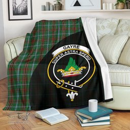 Scottish Gayre Clan Tartan Blanket - Wave Style Scottish Plaid Tartan Plaid