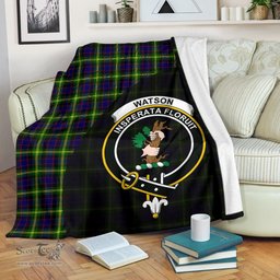 Scottish Watson Modern Clan Tartan Blanket - Wave Style Scottish Plaid Tartan Plaid