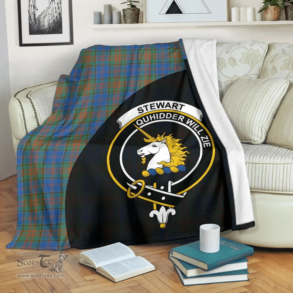 Scottish Stewart of Appin Hunting Ancient Clan Tartan Blanket - Wave Style Scottish Plaid Tartan Plaid