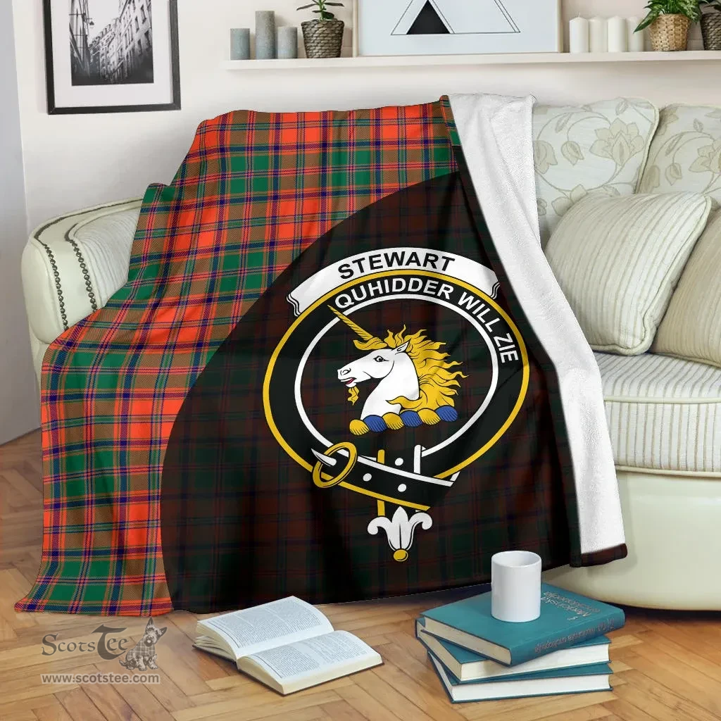 Scottish Stewart of Appin Ancient Clan Tartan Blanket - Wave Style Scottish Plaid Tartan Plaid
