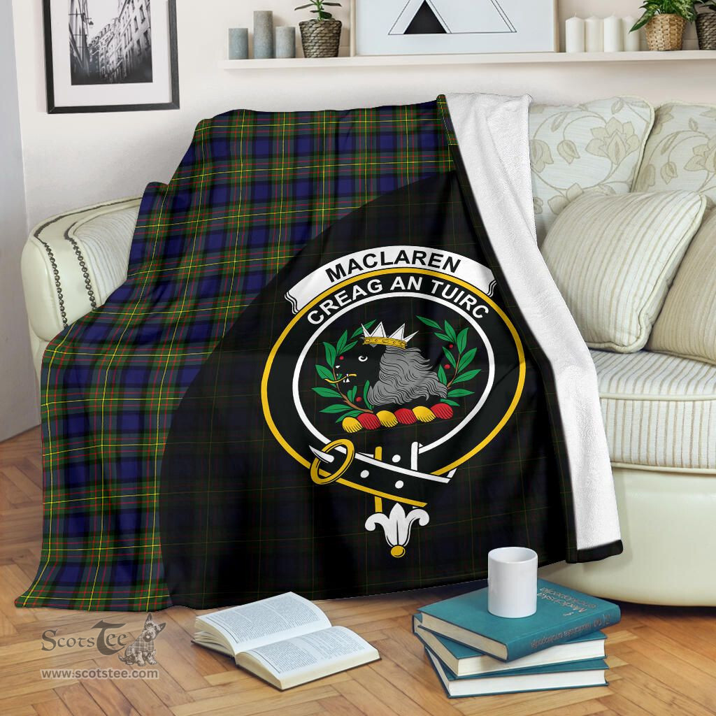 Scottish MacLaren Modern Clan Tartan Blanket - Wave Style Scottish Plaid Tartan Plaid