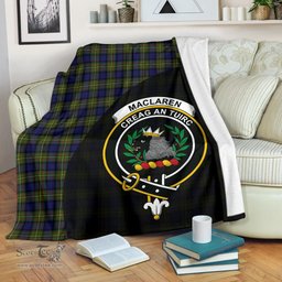 Scottish MacLaren Modern Clan Tartan Blanket - Wave Style Scottish Plaid Tartan Plaid
