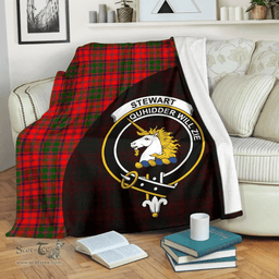 Scottish Stewart of Appin Modern Clan Tartan Blanket - Wave Style Scottish Plaid Tartan Plaid