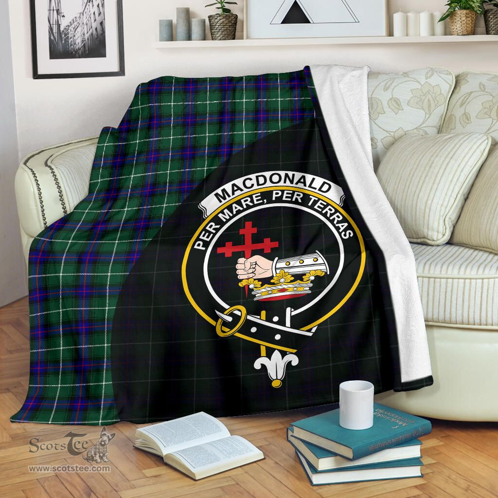 Scottish MacDonald of the Isles Hunting Modern Clan Tartan Blanket - Wave Style Scottish Plaid Tartan Plaid