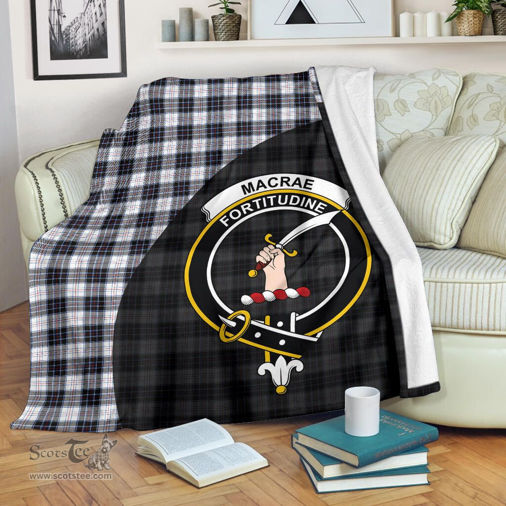Scottish MacRae Dress Modern Clan Tartan Blanket - Wave Style Scottish Plaid Tartan Plaid