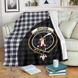 Scottish MacRae Dress Modern Clan Tartan Blanket - Wave Style Scottish Plaid Tartan Plaid