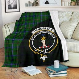 Scottish Henderson Modern Clan Tartan Blanket - Wave Style Scottish Plaid Tartan Plaid