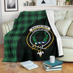 Scottish MacArthur Ancient Clan Tartan Blanket - Wave Style Scottish Plaid Tartan Plaid