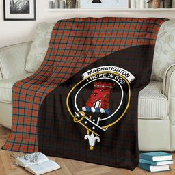 Scottish MacNaughton Ancient Clan Tartan Blanket - Wave Style Scottish Plaid Tartan Plaid