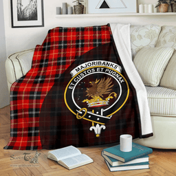 Scottish Marjoribanks Clan Tartan Blanket - Wave Style Scottish Plaid Tartan Plaid