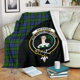 Scottish Paterson Clan Tartan Blanket - Wave Style Scottish Plaid Tartan Plaid